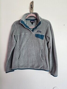 Patagonia Re tool snap T fleece pullover S grey pink